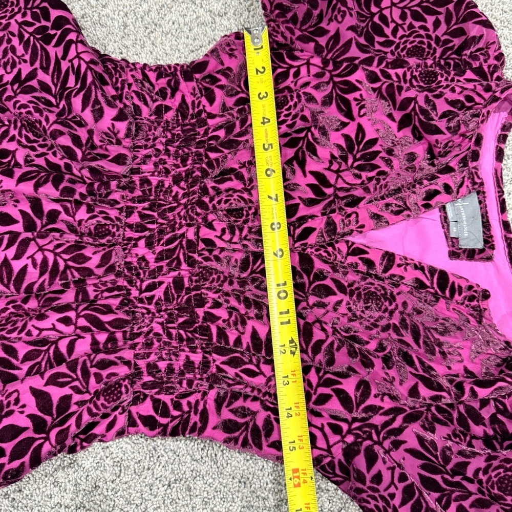 Anthropologie Somerset Mini Dress Velvet Purple Boho Party Vacation Women’s XS - Picture 14 of 16